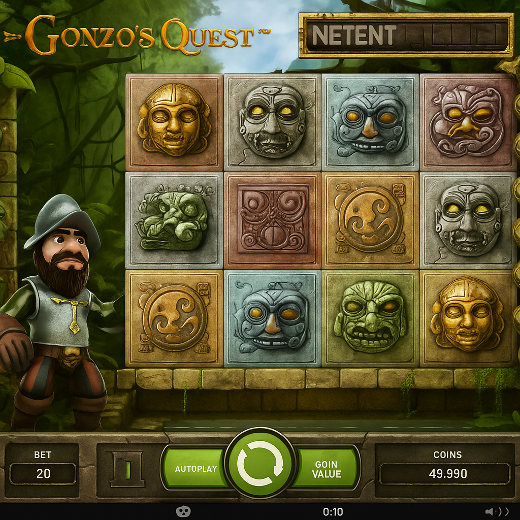 SpinStar - Gonzo's Quest Slot Game - NetEnt